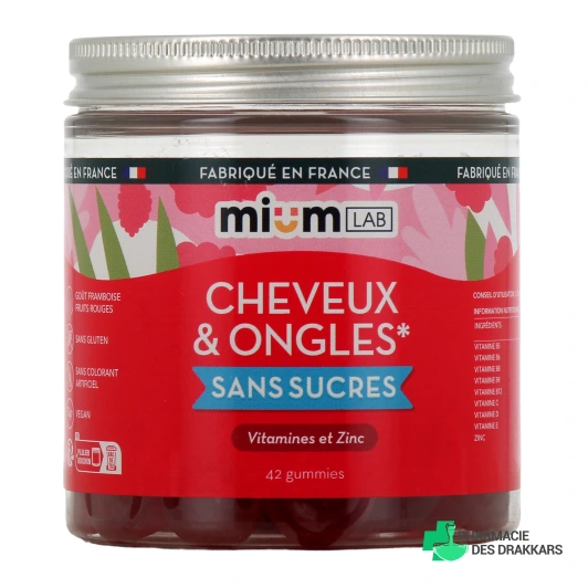 Mium Lab Cheveux et Ongles Gummies Sans sucres