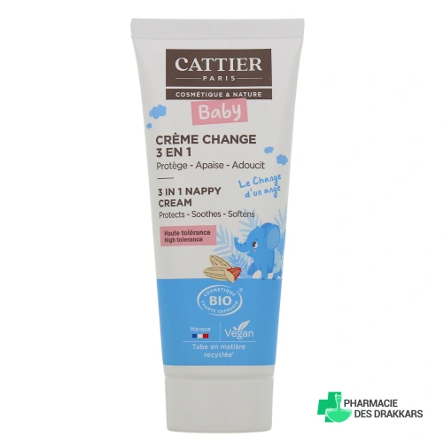 Cattier Bébé Crème Change 3 en 1 Bio