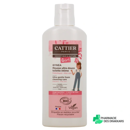 Cattier Gynea Girl Mousse Ultra Douce Toilette Intime Bio