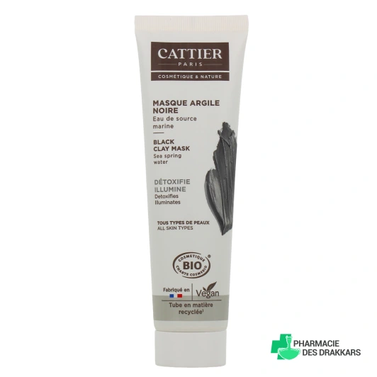 Cattier Masque Argile Noire Bio