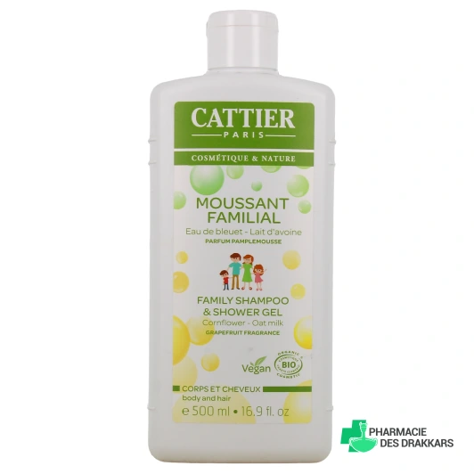 Cattier Gel Moussant Familial Bio Corps et Cheveux