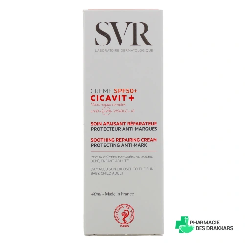 SVR Cicavit+ Crème réparatrice SPF50+