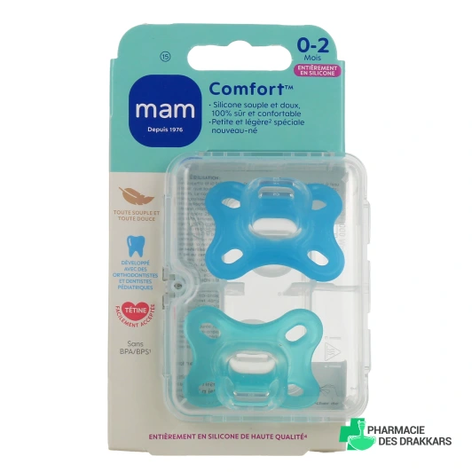 MAM Comfort Sucettes Silicone 0 Mois et +