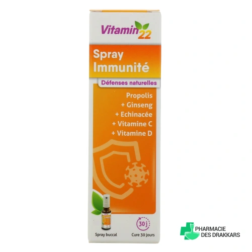 Vitamin'22 Spray Immunité Défenses Naturelles