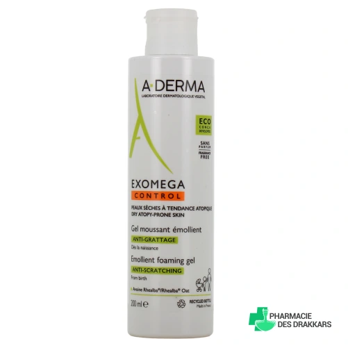 A-Derma Exomega Control Gel Moussant Emollient Anti-Grattage