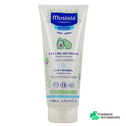 Mustela 2 en 1 Gel Nettoyant Cheveux et Corps