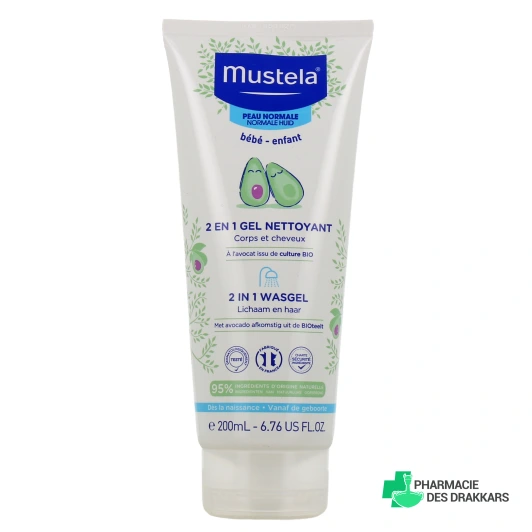 Mustela 2 en 1 Gel Nettoyant Cheveux et Corps