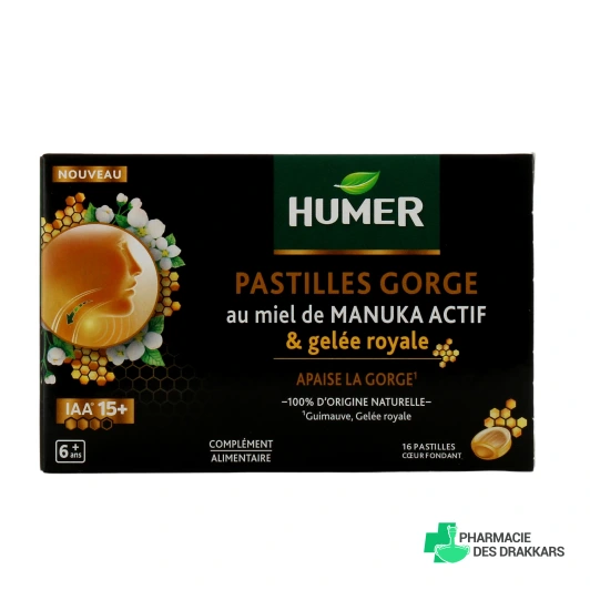 Humer Pastilles Gorge au Miel de Manuka Actif