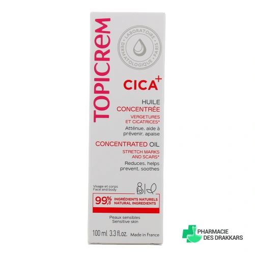 Topicrem Cica+ Huile Concentrée Vergetures Cicatrices