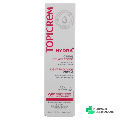 Topicrem Hydra+ Crème Hydratante Éclat
