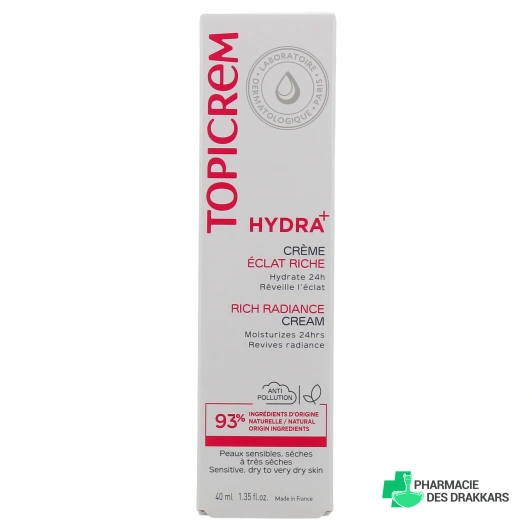 Topicrem Hydra+ Crème Hydratante Éclat
