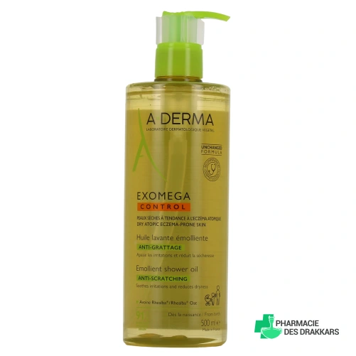 Exomega Control Huile Lavante Émolliente Anti-Grattage