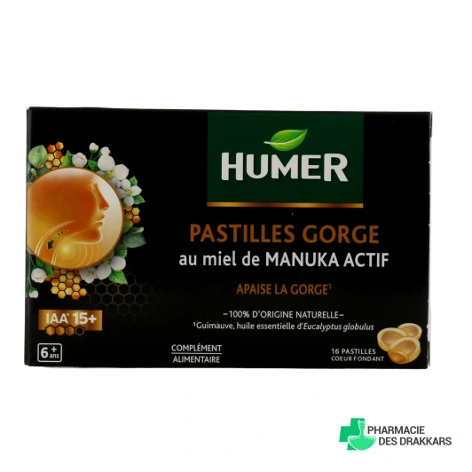 Humer Pastilles Gorge au Miel de Manuka Actif