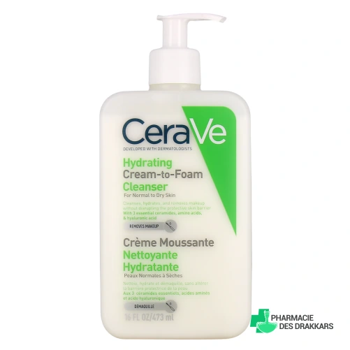 CeraVe Crème Moussante Nettoyante Hydratante