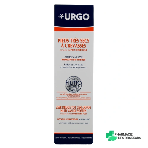 Urgo Crème Mousse Hydratation Intense Pieds Très Secs