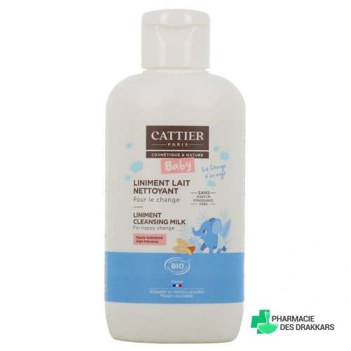 Cattier Bébé Liniment Lait Nettoyant Bio