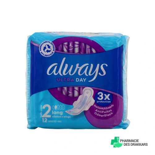 Always Ultra Serviettes périodiques avec ailettes