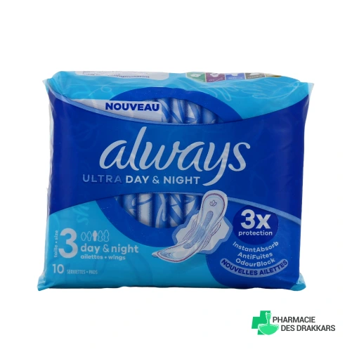 Always Ultra Serviettes périodiques avec ailettes
