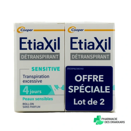 Etiaxil Sensitive Détranspirant Aisselles Roll-on