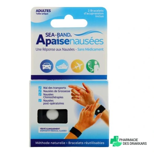 Sea Band Apaise Nausées Bracelets d'Acupression - Vue 360°