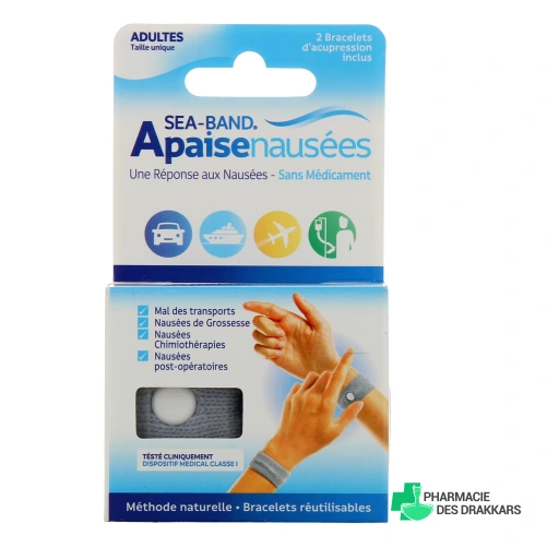 Sea Band Apaise Nausées Bracelets d'Acupression - Vue 360°