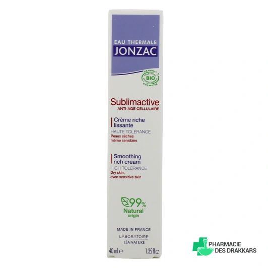 Jonzac Sublimactive Crème Riche Lissante