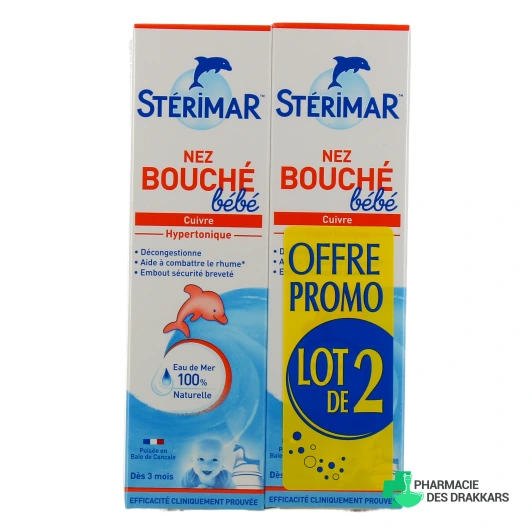 Stérimar Nez Bouché Bébé Spray Hypertonique Cuivre