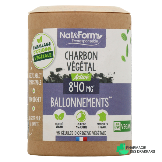 Nat & Form Charbon Végétal Activé Bio