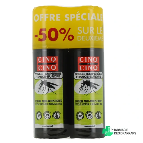 Cinq sur Cinq Lotion Anti-Moustiques Zones Tempérées