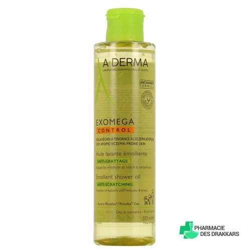 Exomega Control Huile Lavante Émolliente Anti-Grattage