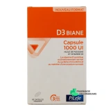 Pileje D3 Biane 30 capsules 1000UI - Vue 360°
