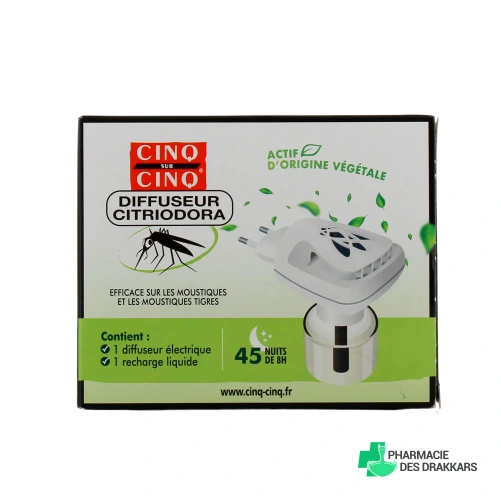 Cinq Sur Cinq Diffuseur Citriodora Anti-Moustiques