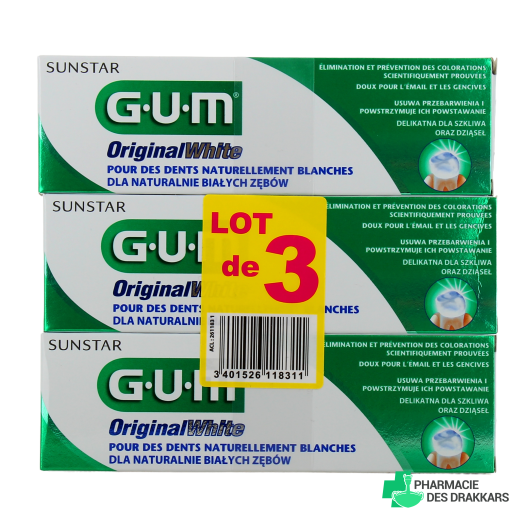 Gum Original White Dentifrice Blancheur