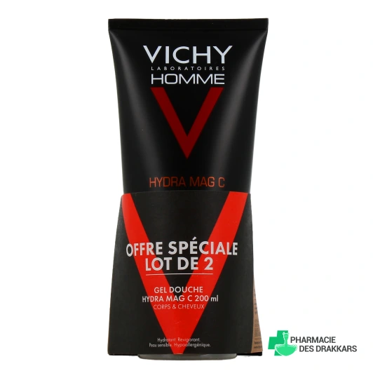 Vichy Homme Hydra Mag C Gel douche Corps et cheveux