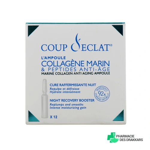 Coup d'éclat Ampoule Collagène Marin et Peptides Anti-âge