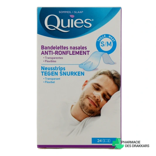 Quies Anti-ronflement 24 Bandelettes Nasales