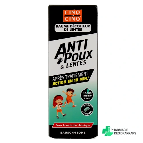 Cinq Sur Cinq Anti Poux & Lentes Baume Décolleur de Lentes