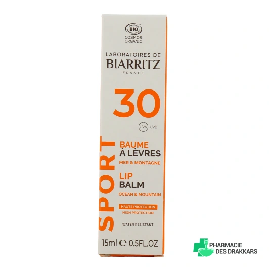 Laboratoires de Biarritz Baume à Lèvres SPF30 Bio