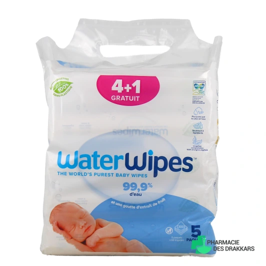 WaterWipes Lingettes Nettoyantes Bébé Biodégradables