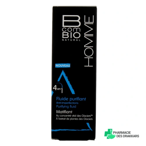 B Com Bio Homme Fluide Purifiant Matifiant Anti-imperfections
