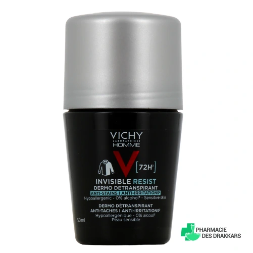 Vichy Homme Déodorant Invisible Resist Dermo Détranspirant 72h