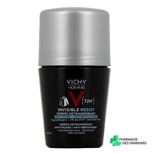 Vichy Homme Déodorant Invisible Resist Dermo Détranspirant 72h