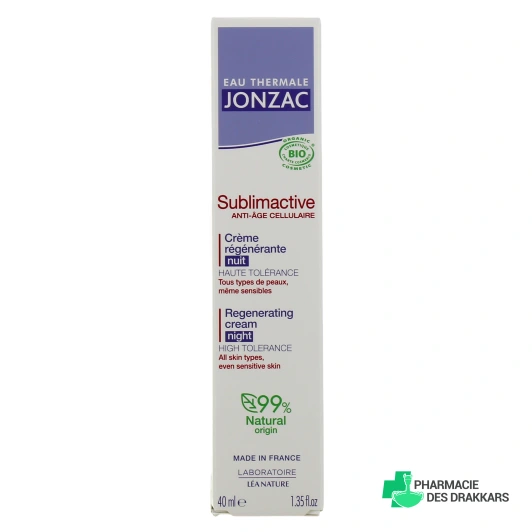 Jonzac Sublimactive Anti-âge Cellulaire Crème Régénérante Nuit