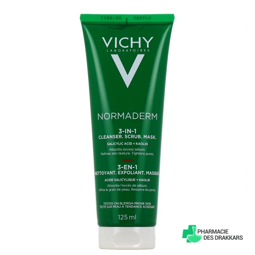 Vichy Normaderm 3en1 Exfoliant + Nettoyant + Masque