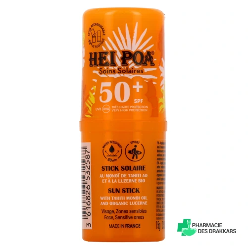 Hei Poa Stick Solaire Visage SPF50+ au Monoï de Tahiti