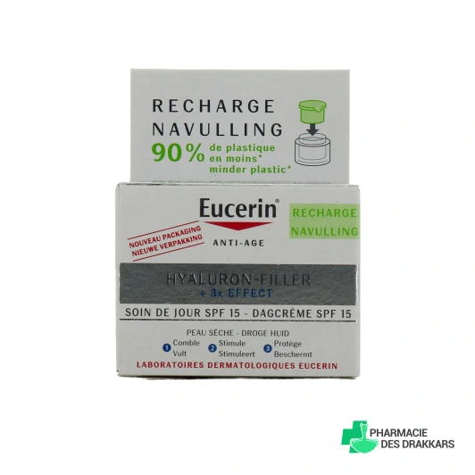 Eucerin Hyaluron-Filler 3X Effect SPF 15 Soin de Jour Peau Sèche