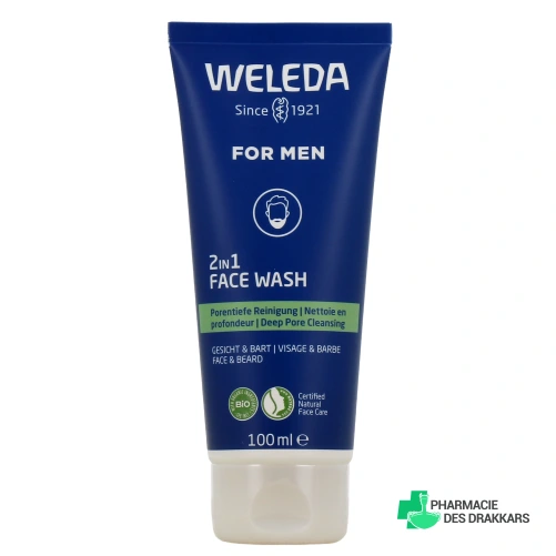 Weleda Gel Nettoyant Visage 2 en 1 Homme Bio