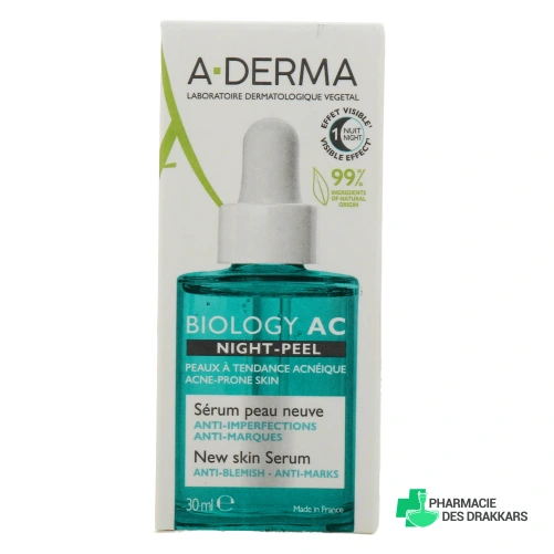 A-Derma Biology AC Night-Peel Sérum Peau Neuve