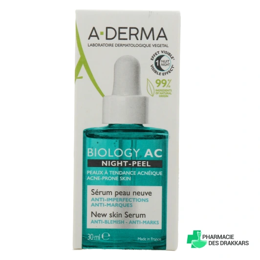 A-Derma Biology AC Night-Peel Sérum Peau Neuve