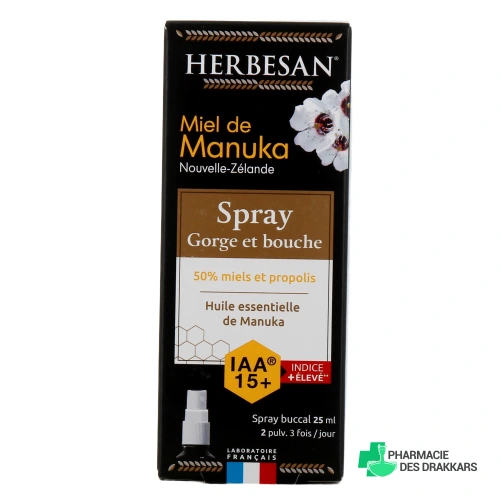 Spray Gorge et Bouche Miel de Manuka IAA 10+